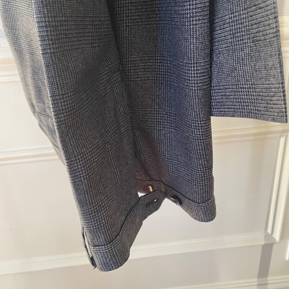 Next Mens 34R Formal Suit Dress Pants / Trousers Check Tapered Grey - Like New! - Picture 7 of 13